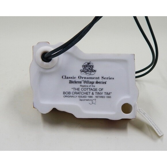 Department 56 Dept Dickens Bob Cratchet & Tiny Tim Cottage Lighted Ornament - Picture 5 of 11